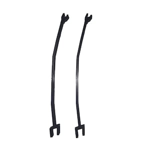 May include: Two black plastic cable ties with a hook and loop closure.
