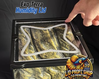 Exo Terra Glass Terrarium - Lid - Solid Humidity Lid for Terrariums – Prevents Evaporation & Maintains MoistureFREE SHIPPING!