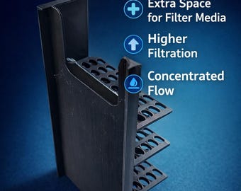 Fluval Betta 6ガロン/20L 濃縮フローメディアバスケット、4段大容量フィルターアップグレード