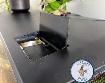 Cubierta para Fluval Flex 32.5, cubierta de apertura de alimentación, para tanques de 32,5 galones y 123 l, blanco y negro, ajuste perfecto. ¡ENVÍO GRATIS!