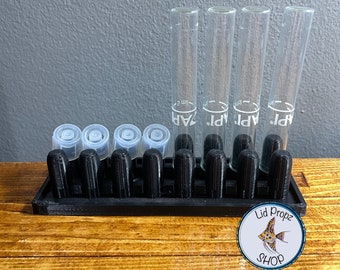 Test Tube Dry Drack, Tubes and Cap Dry Rack. 16 Capacity