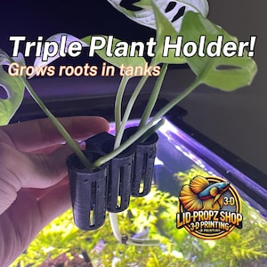 Open Face Emerging Plant Holder, Aquarium Hanging Aquatic Plant Holder Fish Tank Decorations for Emersed Plants,Fish Tank Living Fish Shrimp