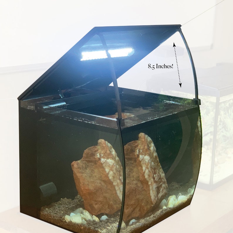 LA MEILLEURE mise à niveau pour Fluval Flex, rampe de pulvérisation, accessoires de hotte d'aquarium, couvercles de prise d'eau pour crevettes, couvercle de trou d'alimentation coulissant. Valeur de 70 dollars image 4