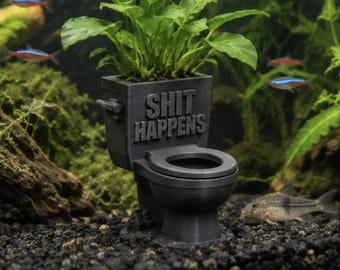 Funny Aquarium Pot for Plants In Fish Tank 3"x3"