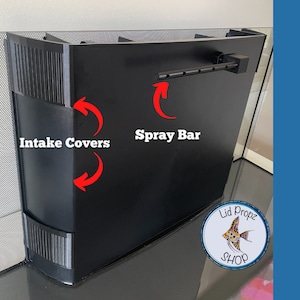 Top Upgrade Kit For Fluval Flex 32.5G, Intake Covers Spray Bar and 12" XXL Lid props, Set of Four Intake Covers, XXL