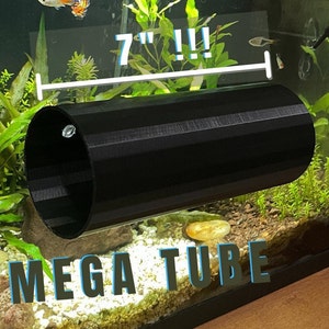 MEGA Relaxation Tube For All Fish, Three Suction Tubes 7 Inches Long, Axolotl