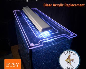 Coperchio per acquario Fluval Spec/Evo: coperchio di ricambio in policarbonato trasparente per acquario