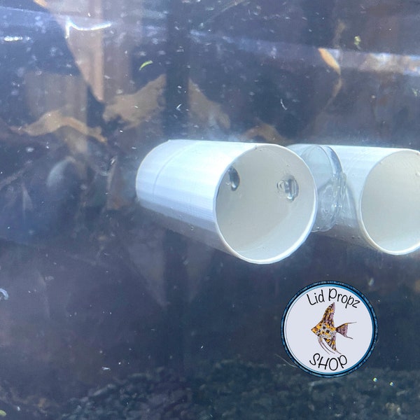 Betta Fish Relaxation Tube, White, Two Suction Cups For Added Stability. Betta Fish Resting Tube
