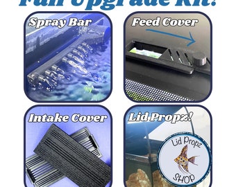 THE BEST Upgrade For Fluval Flex, Spray Bar, Aquarium Hood Props, Shrimp Intake Covers, Sliding Feed Hole Cover. 70 Dollar Value!