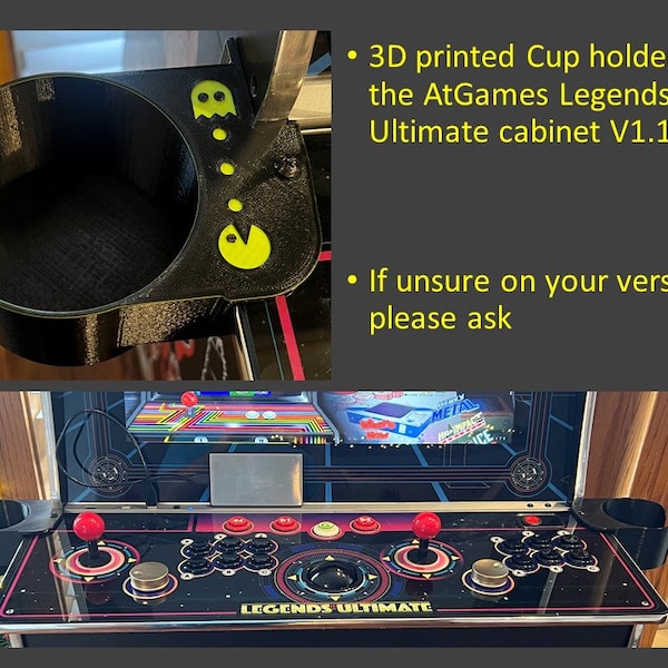 Cup holder for AtGames Legends Arcade v1.1