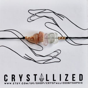 Fertility Crystal Healing Bracelet | Gemstone Bracelet | Adjustable | Crystal Jewellery | Gemstone Jewellery | Anklet | Wax Cord | Gift