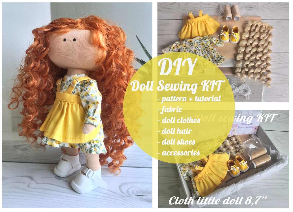 Doll Making KIT Cloth Doll KIT DIY Doll Sewing Kit Cloth Etsy