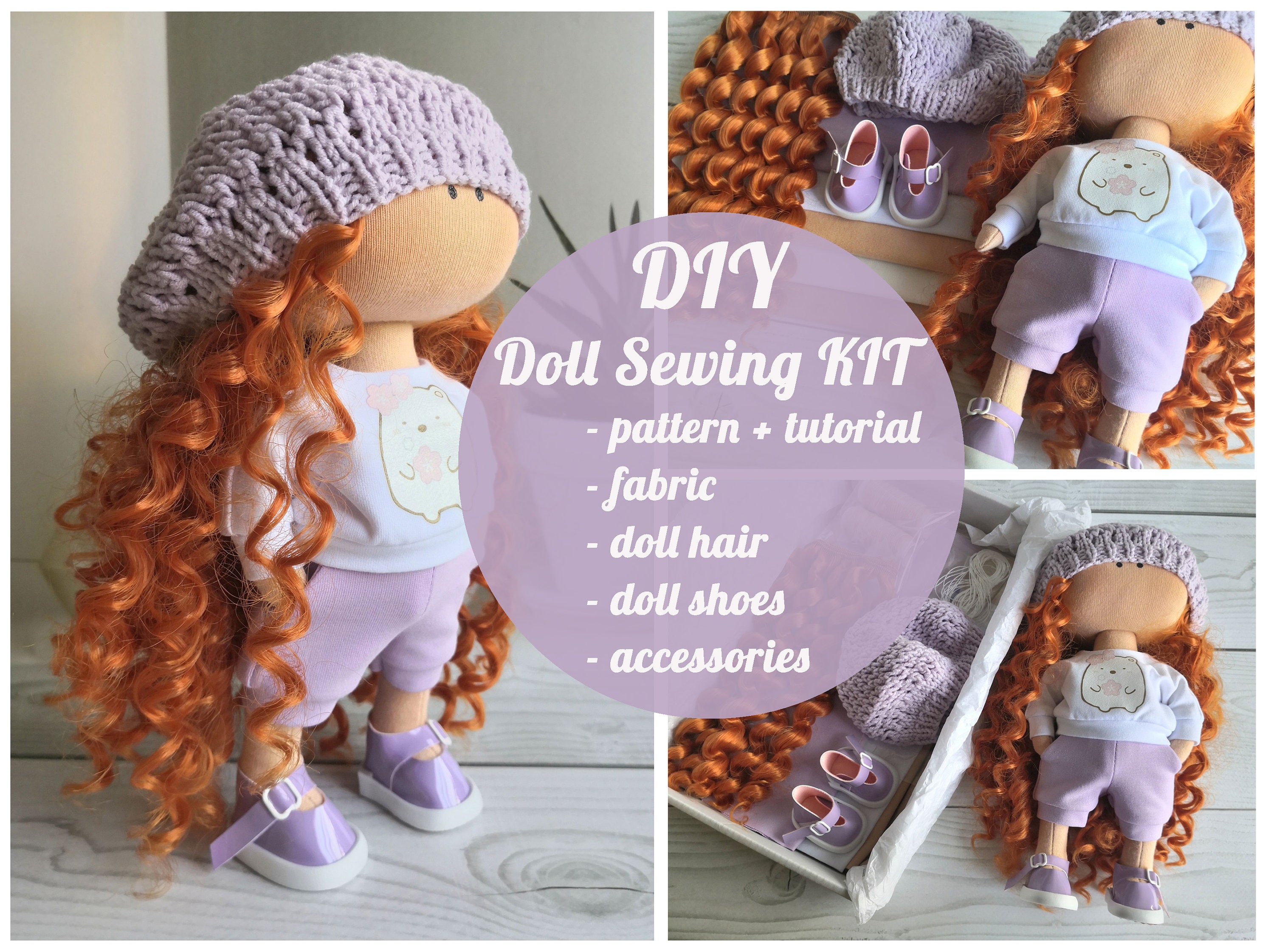 Doll making KIT Doll Handmade Cloth doll KIT DIY doll Etsy