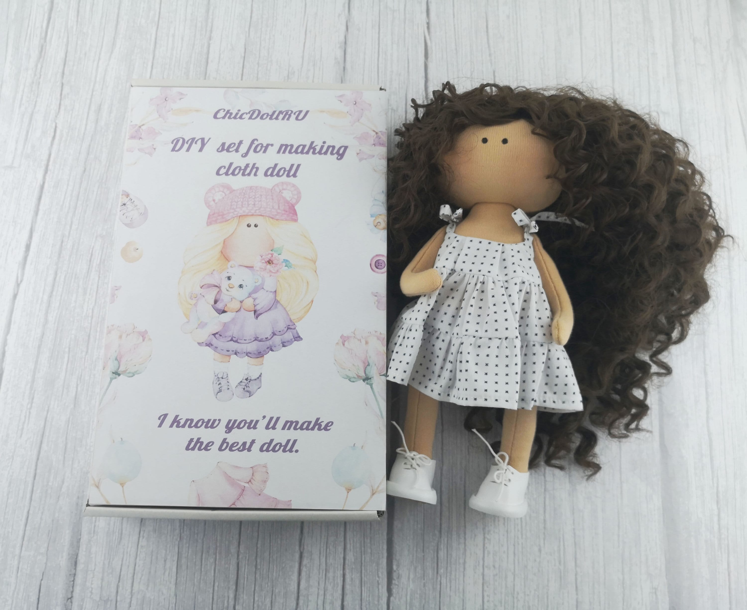 Doll making KIT Doll Handmade Cloth doll KIT DIY doll Etsy