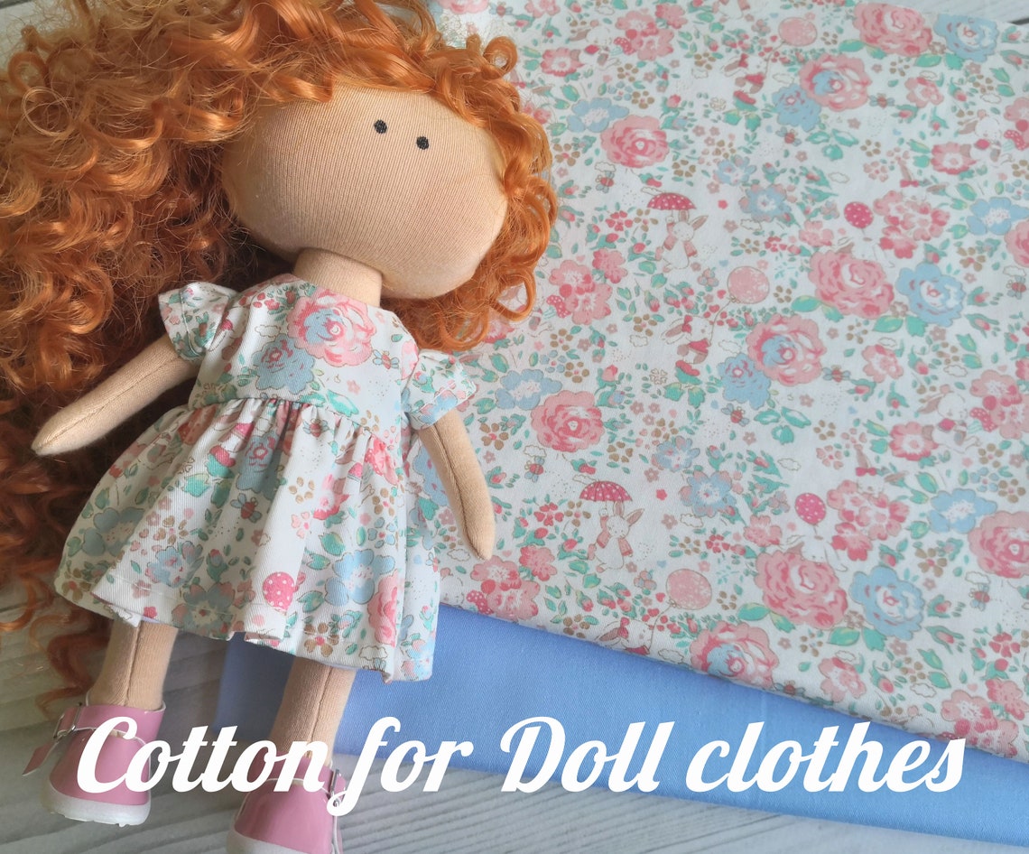 Fabric for Doll Clothes Small print cotton fabric Custom Etsy