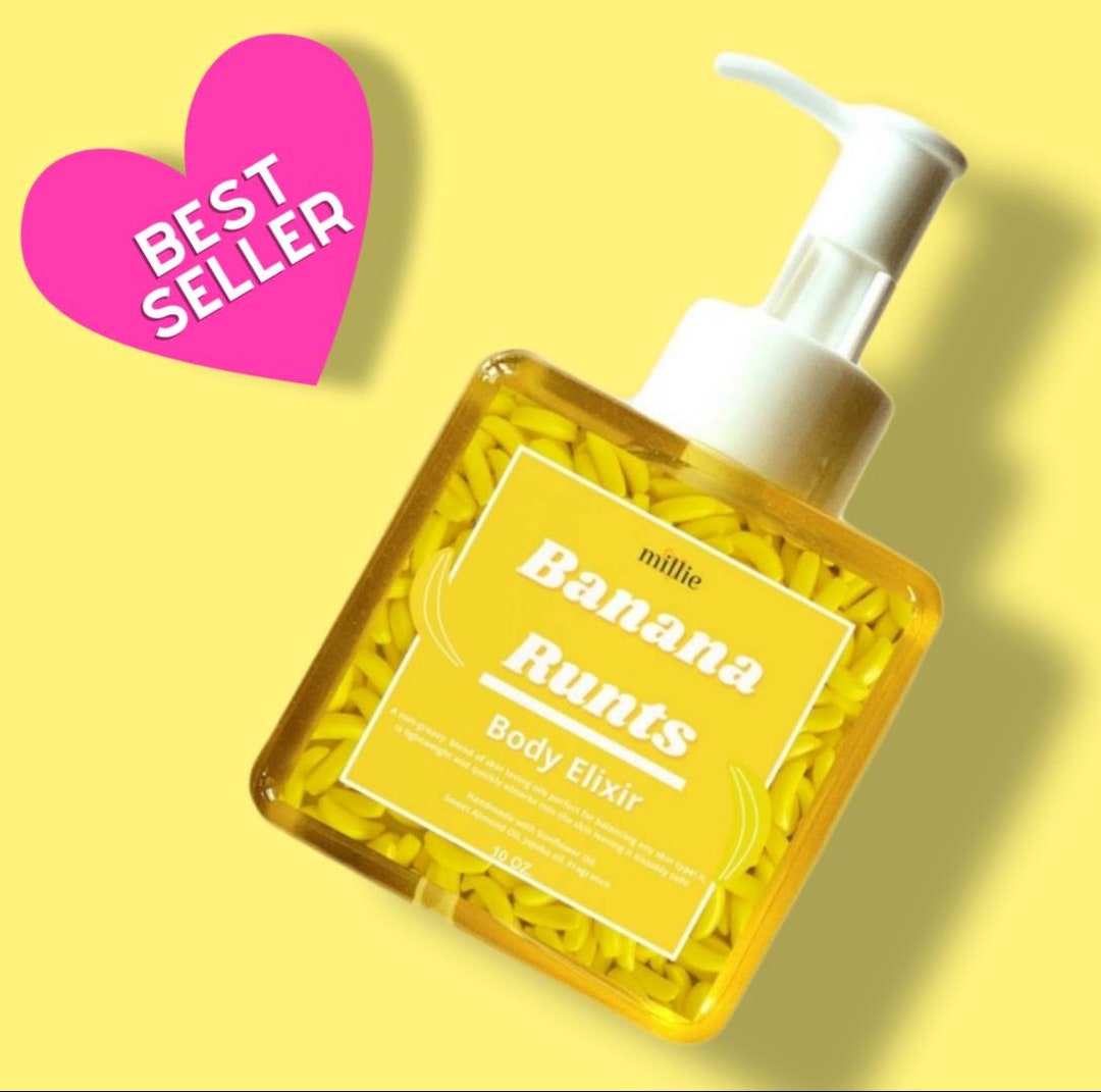 Banana Runts Body Elixir, Body Oil, Shaving Oil, Serum, Shower, Bath