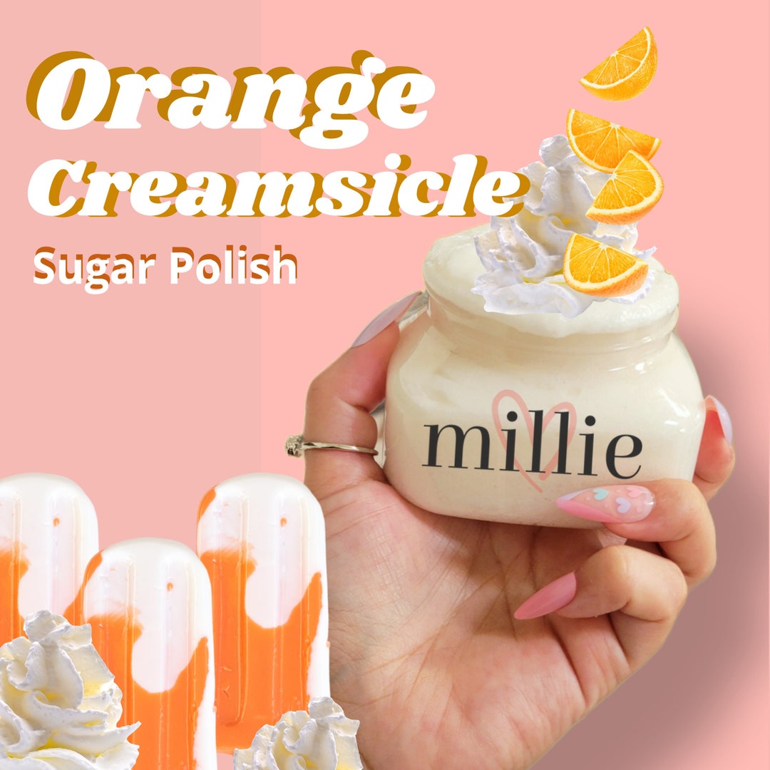 Orange Creamsicle Sugar Polish, Body Scrub, Lathering, Moisturizer