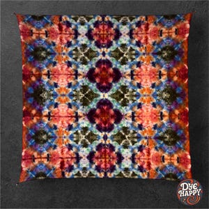 Large Tie Dye Tapestry 60x56”: Handmade Shibori Ice Dye Wall Hanging