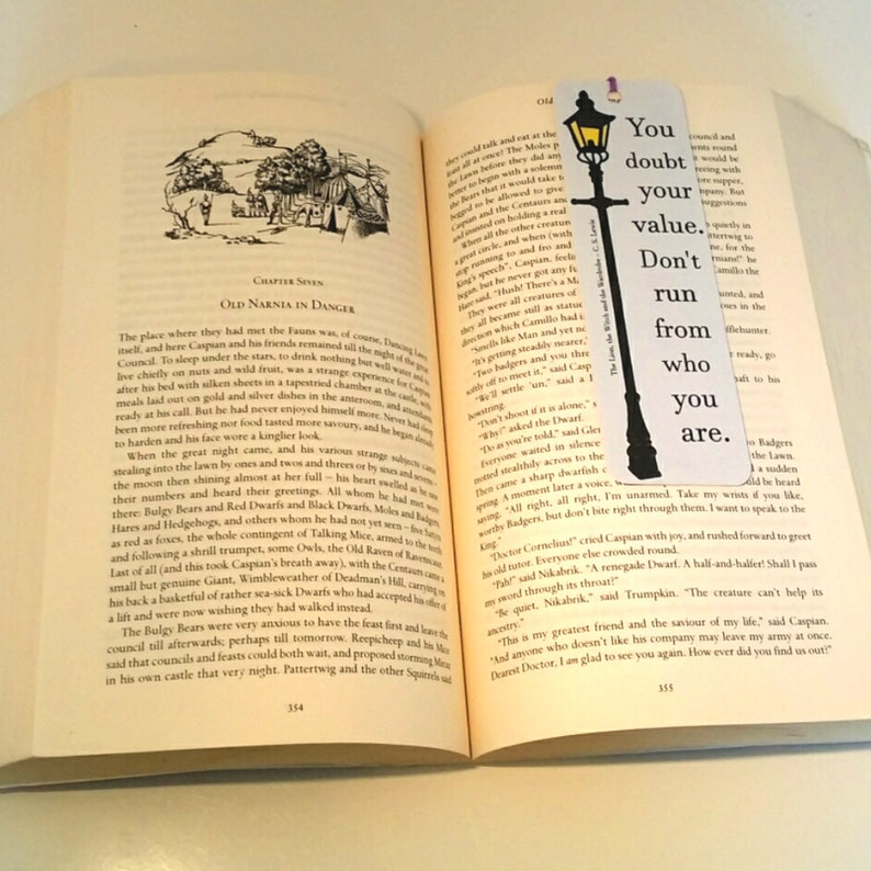 narnia themed bookmark etsy