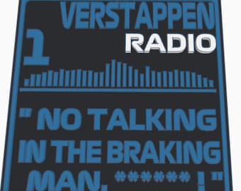 Llavero con mensaje de radio de Max Verstappen (PERSONALIZABLE)