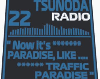 Llavero con mensaje de radio de Yuki Tsunoda (PERSONALIZABLE)