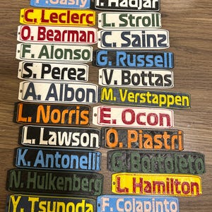 F1 driver keychains