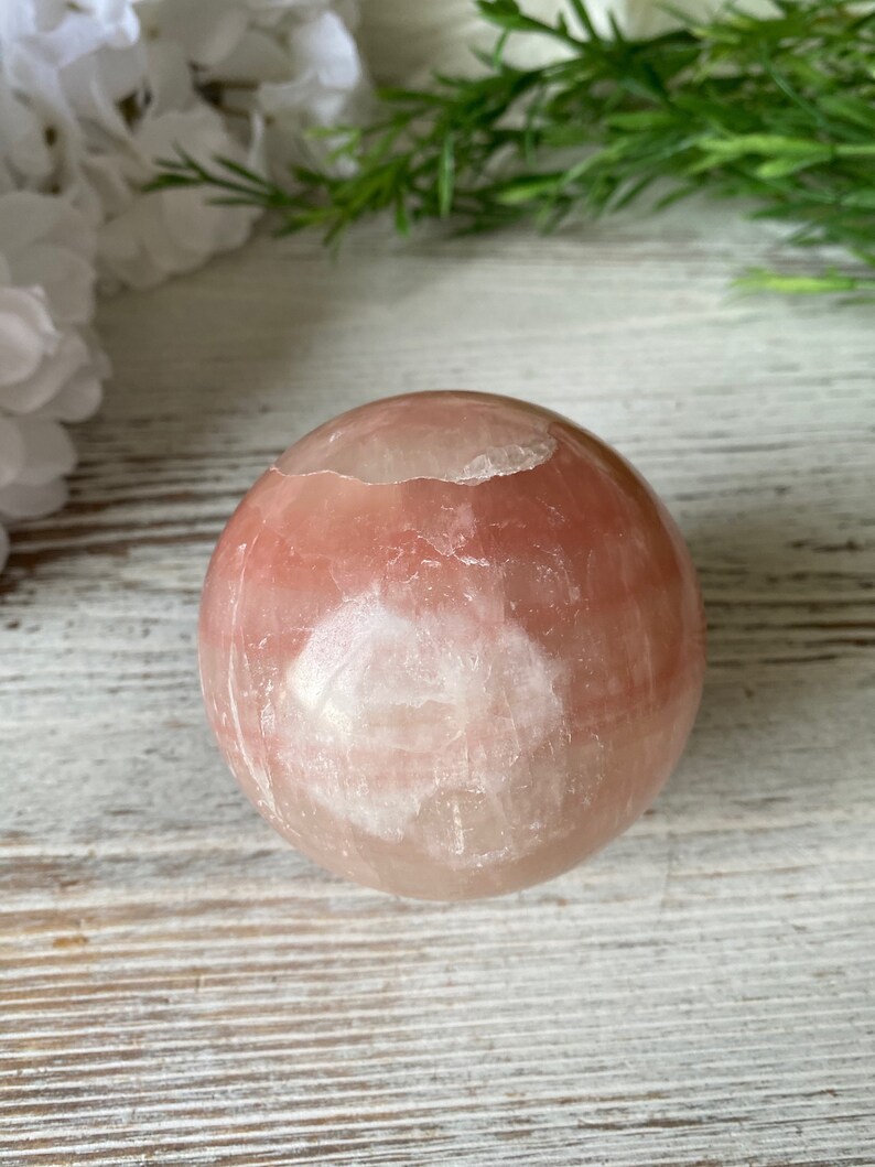 Crystal Rose Calcite - Healing Pink Calcite Sphere Stand \u2013 Pink Calcite Crystal Ball