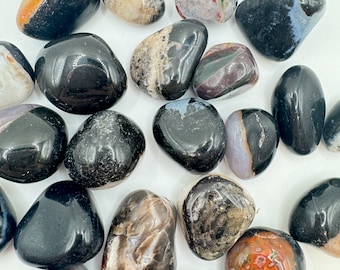 Black Sardonyx Crystal Tumble Stone