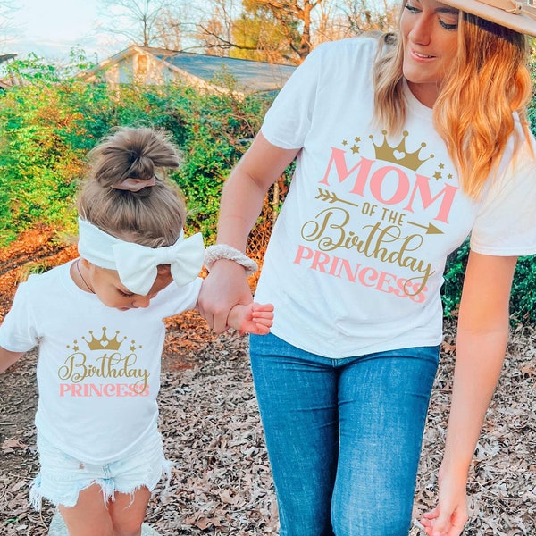 Princess Mom and Dad Birthday Shirts - Etsy