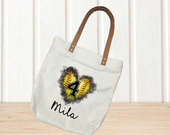 Custom Softball Tote for Seniors, Personalized End of Season Softball Players Gifts