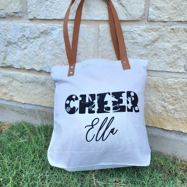 Custom Cheer Tote for Mom, Coach or Team, Senior Cheerleading Gifts