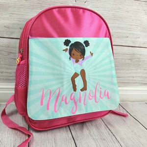 Personalized Girls Grip Bags, Drawstring Dance Bag, Ballet Shoes Gym Tote, Unicorn, Gymnast or Ballerina