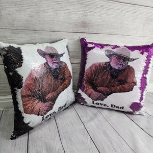 Memorial of Dad, In loving Memory of Dad | Custom Photo Family Gift, Personalized Pillow Case, Memory Wedding Sign Decor | With/Not Stuffing