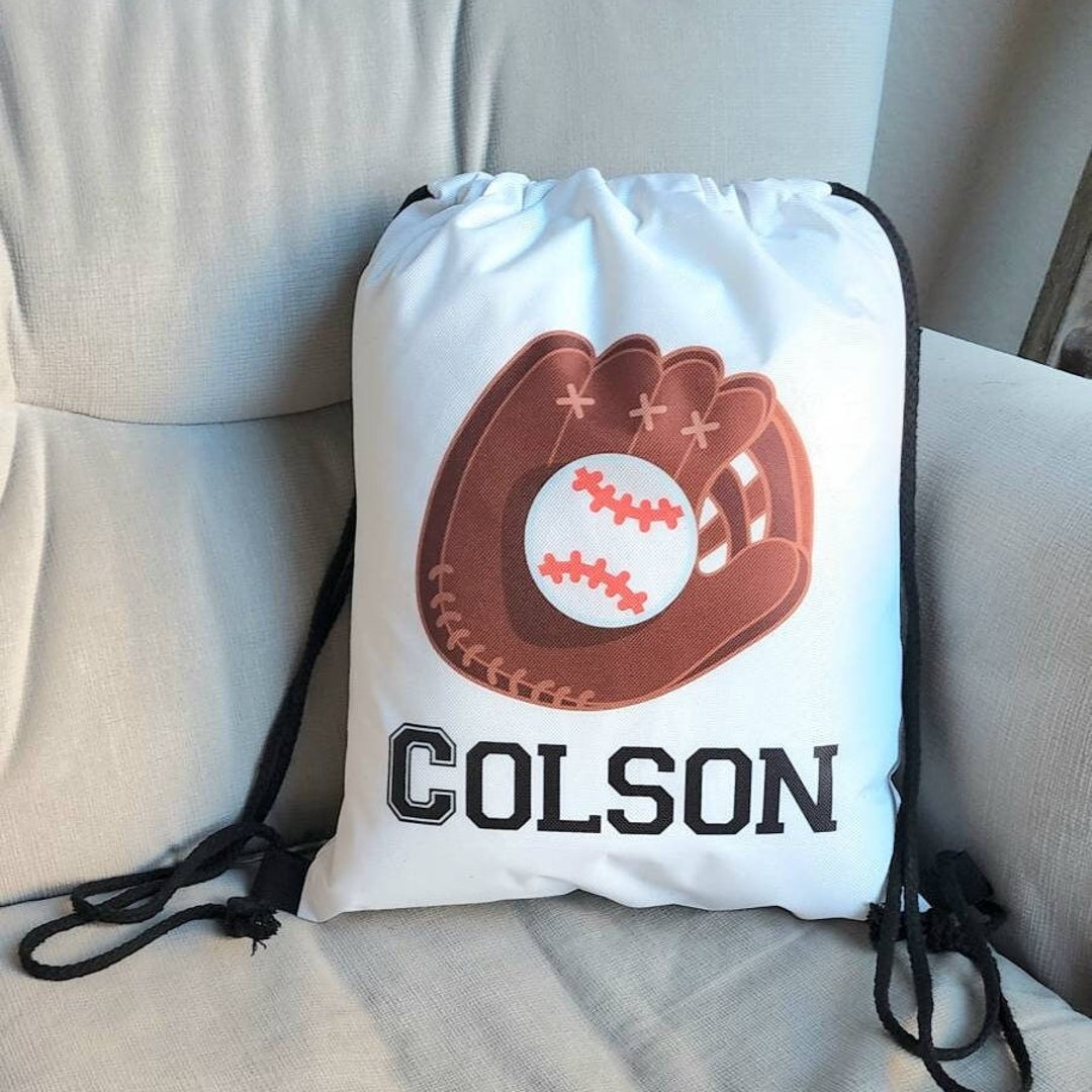 Personalized Baseball Drawstring Bag for Gloves Custom Gift Etsy