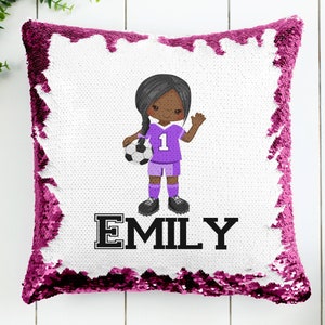 Soccer Gift for Girls or Boys , Soccer Decor AllStar Sports Gift | Kids SleepOver Party or Room Decor Pillow