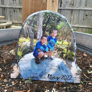 Garden Photo Slate, Funeral Memory Table, Custom Decorative,  Your Image Here Rock Slate