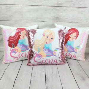 Toddler Gift for Girl, Birthday Gift for 6 Year old, Gift for girl Age 4, Mermaid Toddler Room Decor Pillow case Personalized