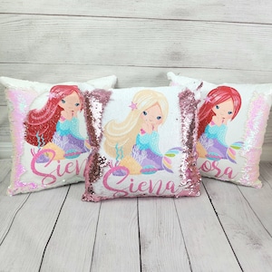 Toddler Gift for Girl, Birthday Gift for 6 Year old, Gift for girl Age 4, Mermaid Toddler Room Decor Pillow case Personalized