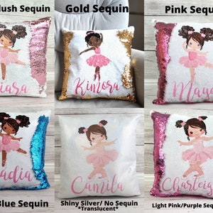 Gift for Birthday Girl Gift , Dance Ballerina 2 , 3, 4 ,5 , 6 , 7 year old Birthday Gift Pillow case Personalized Throw Custom image 9