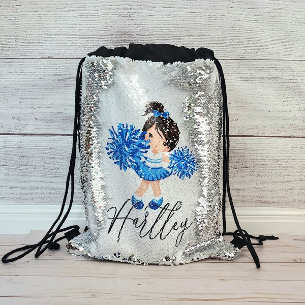 Personalized Cheer Gifts, Gift for Birthday Girl 2 , 3, 4 ,5 , 6 , 7 year old, BackPack, Drawstring Bag,  Cute Cheerleader Team Gift Ideas