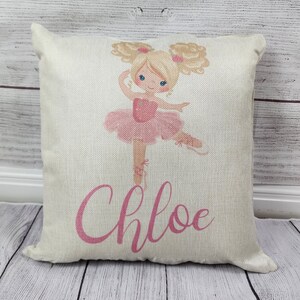 Gift for Birthday Girl Gift , Dance Ballerina 2 , 3, 4 ,5 , 6 , 7 year old Birthday Gift Pillow case Personalized Throw Custom image 8