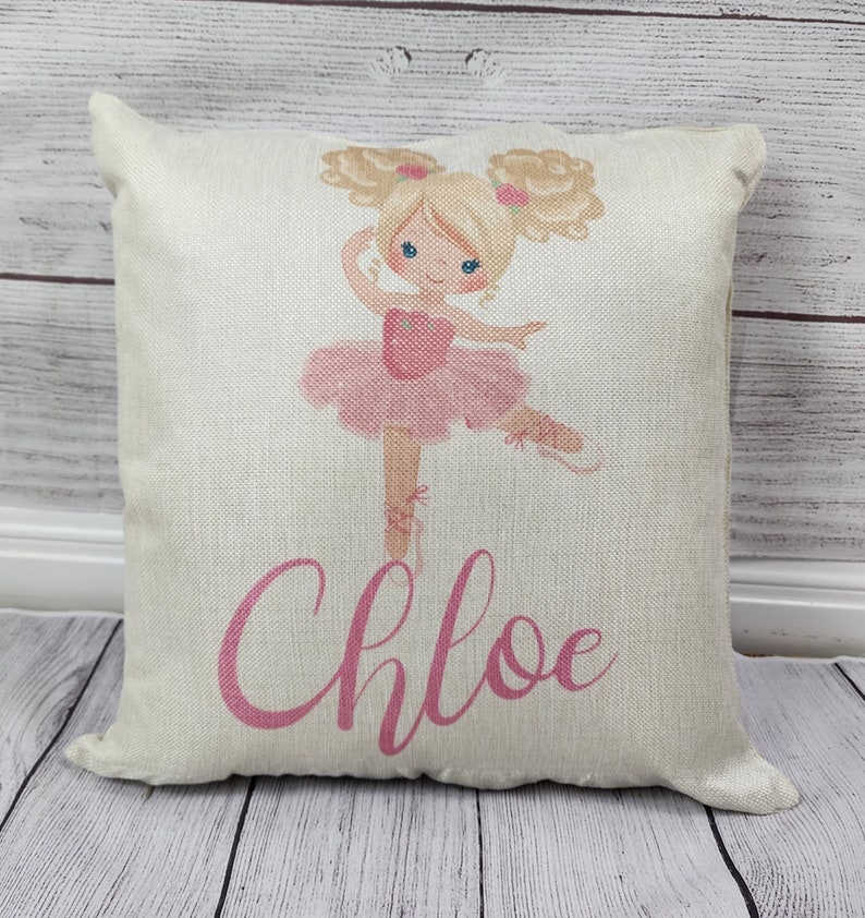 Gift for Birthday Girl Gift , Dance Ballerina 2 , 3, 4 ,5 , 6 , 7 year old Birthday Gift Pillow case Personalized Throw Custom image 8