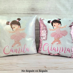 Gift for Birthday Girl Gift , Dance Ballerina 2 , 3, 4 ,5 , 6 , 7 year old Birthday Gift Pillow case Personalized Throw Custom image 6