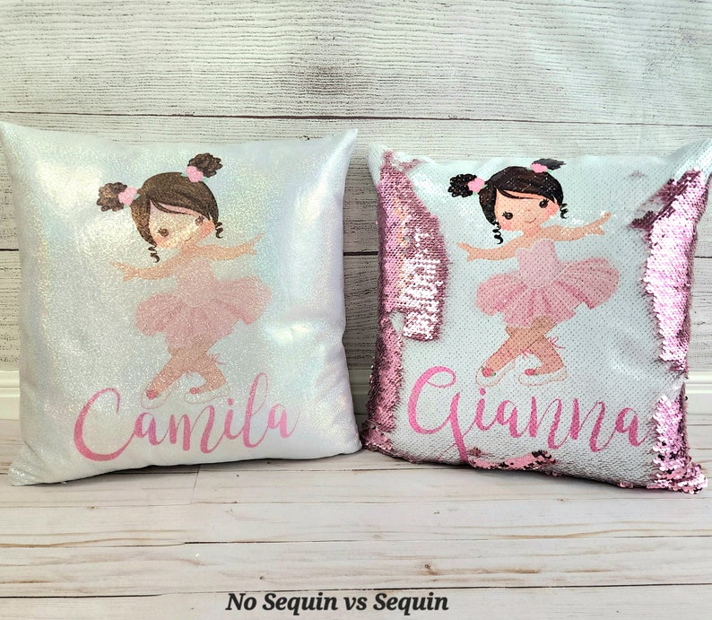 Gift for Birthday Girl Gift , Dance Ballerina 2 , 3, 4 ,5 , 6 , 7 year old Birthday Gift Pillow case Personalized Throw Custom image 6