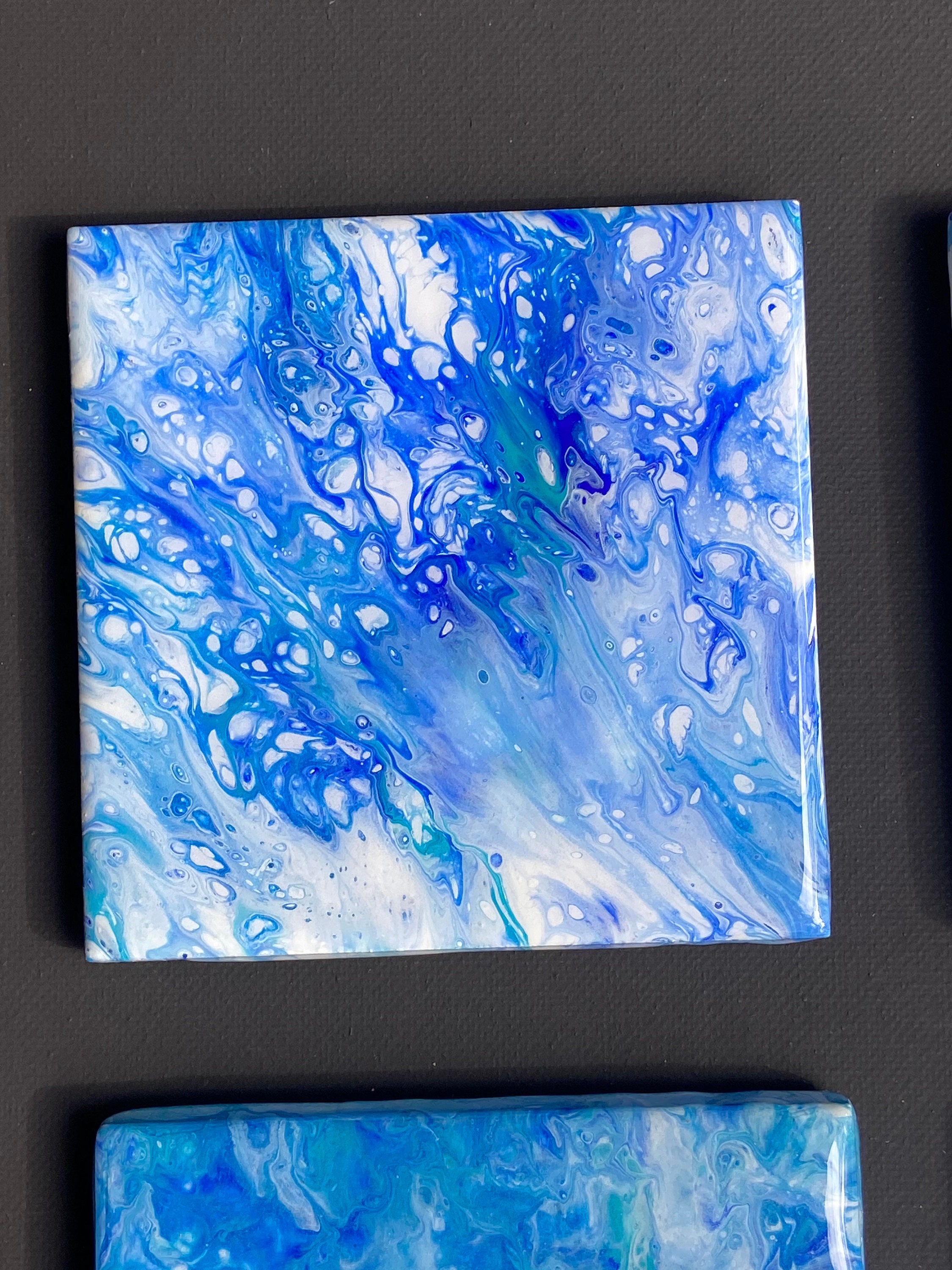 Coaster Set, Set of 6 Coasters Custom Coasters With Acrylic Paint