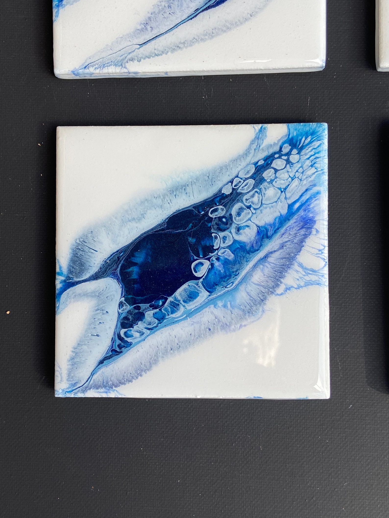 Coaster Set, Set of 6 Coasters Custom Coasters With Acrylic Paint