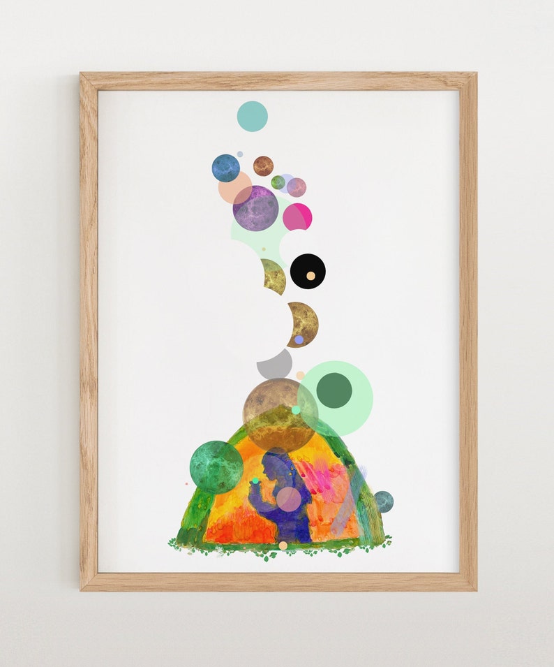 Set of 6 Nursery Camp Printable Wall Art Camper Illustration Digital Print Kid Room Camping Wall Deco