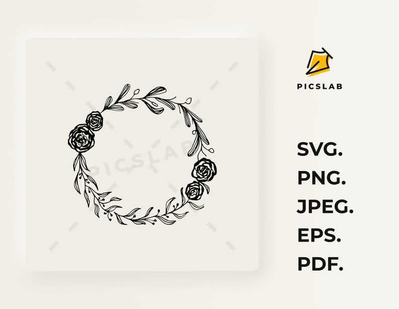 Download Floral Monogram Svg Floral Frame Svg Rose Wreath Svg Monogram Frame Svg Circle Frame Svg Roses Svg Art Collectibles Drawing Illustration Mukena Id
