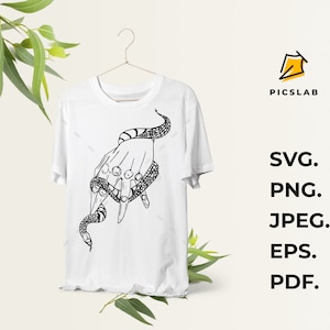 Hand with a snake svg, png, jpeg, eps, pdf files