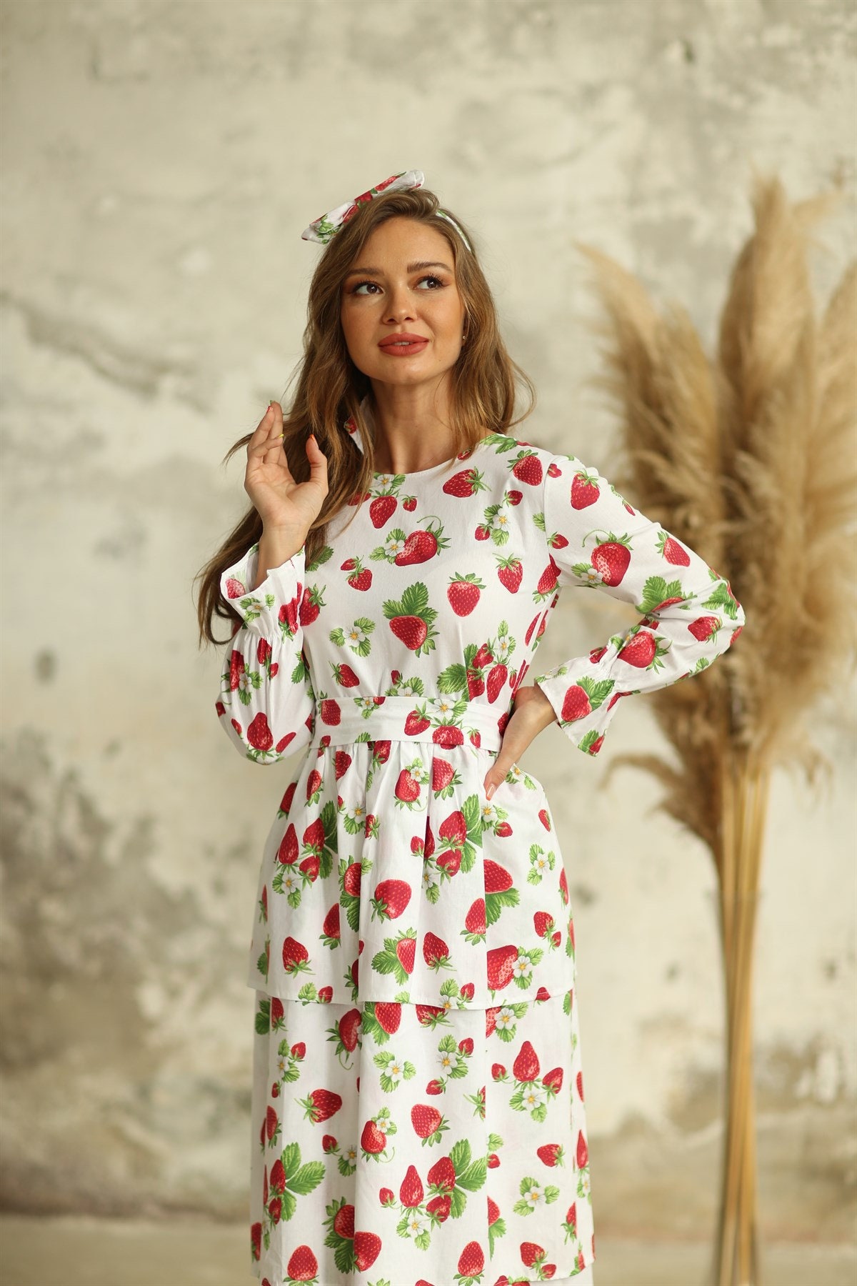 Strawberry Dress Women Women Maxi Dress | Etsy UK